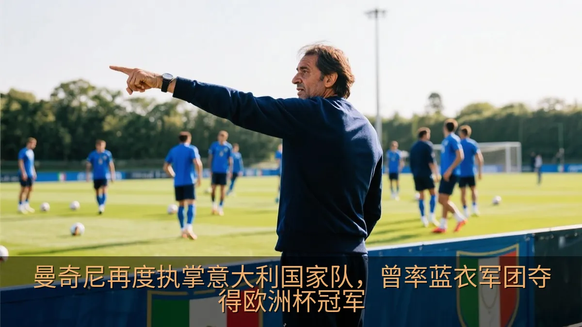 曼奇尼再度执掌意大利国家队，曾率蓝衣军团夺得欧洲杯冠军
