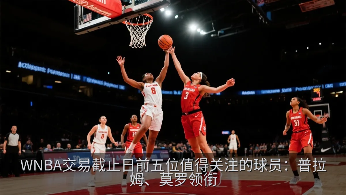 女子职业篮球运动员在篮下争抢篮板